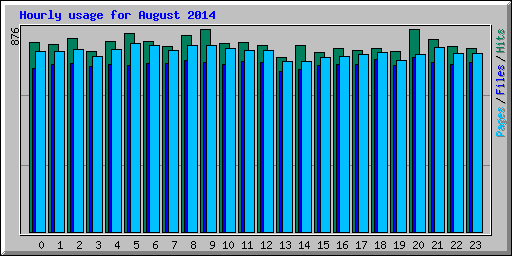 Hourly usage for August 2014