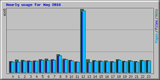 Hourly usage for May 2016