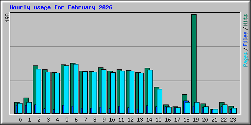 Hourly usage for February 2026